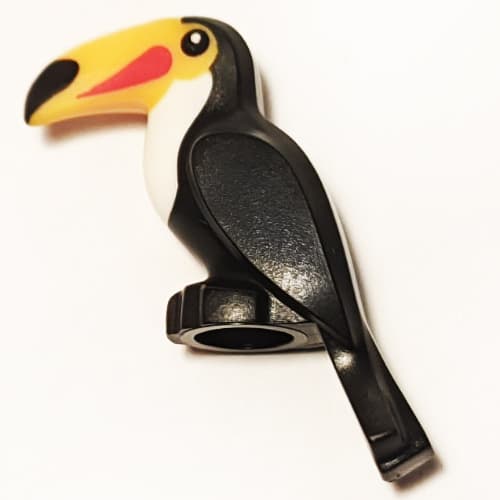Animal, Bird, Toucan with White Chest, Yellow Beak with Black/Red Spots