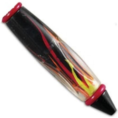 Pen Body, with Black Tip, Red Ends with Flames Print