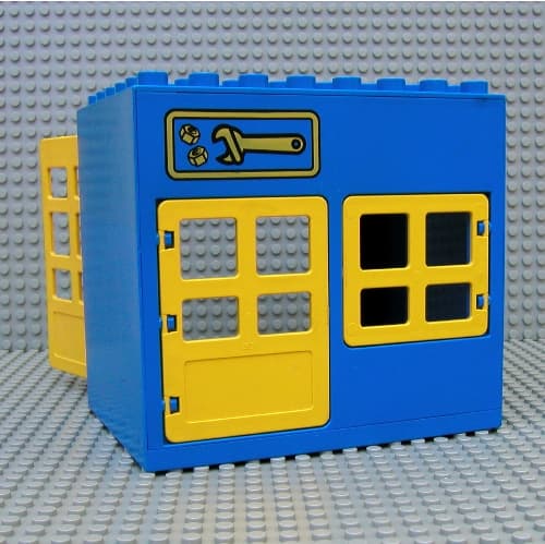 Duplo Building 6 x 8 x 6 with Front Door and Window and Rear Double Door Openings, with Wrench and Nuts Print