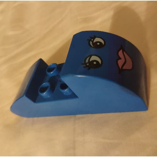 Duplo Brick 2 x 6 x 2 Rounded Ends with Female Face Print