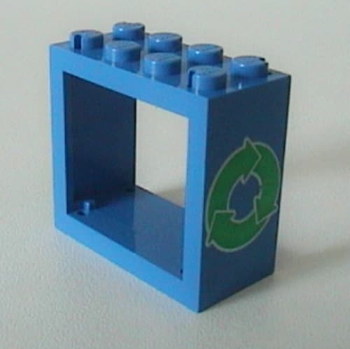 Window 2 x 4 x 3 Frame with Recycling Print