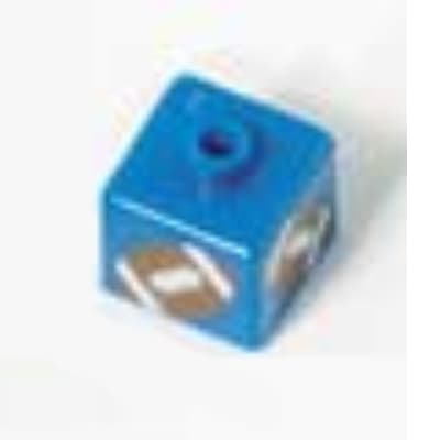 Pen Bead, Square with Football Print