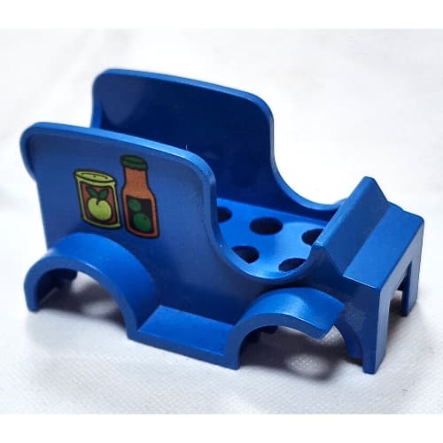 Duplo Car Body Grocery Truck with Can and Bottle Print