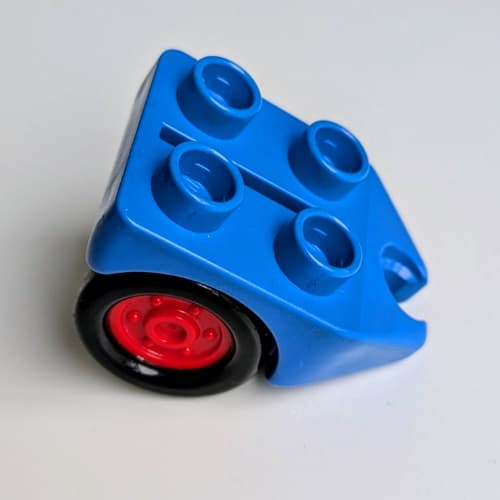 Duplo Airplane Wheel with 4 Studs, with Two Wheels and Hitch