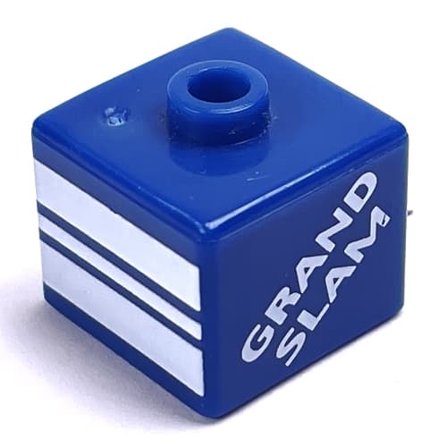 Pen Bead, Square with 'HOME RUN' , 'GRAND SLAM' and White Stripes Print