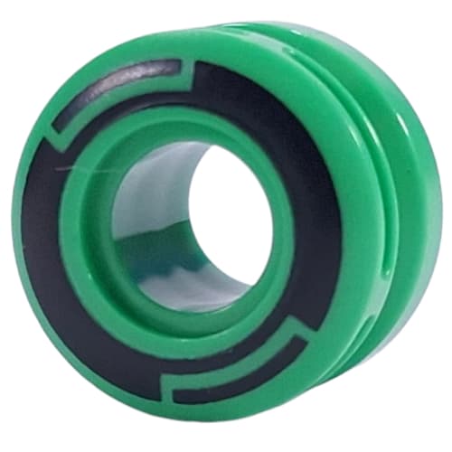 Wheel 11 x 8 with Center Groove, One Smooth Side with Black Circles print