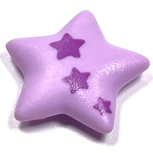 Clikits Icon, Star 2 x 2 Large with Pin, 3 Purple Stars Print
