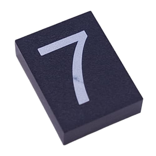 Modulex Tile 3 x 4 with White '7' print, without Internal Supports