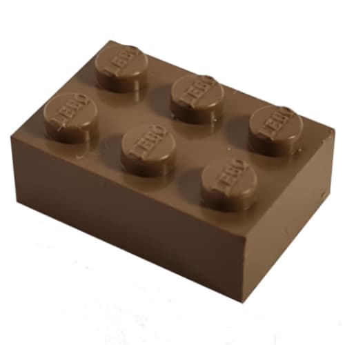 Modulex Brick 2 x 3 with LEGO on Studs