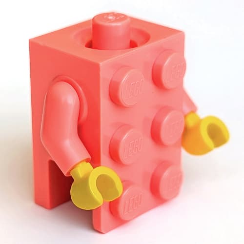 Minifig Torso Brick Suit with Yellow Hands