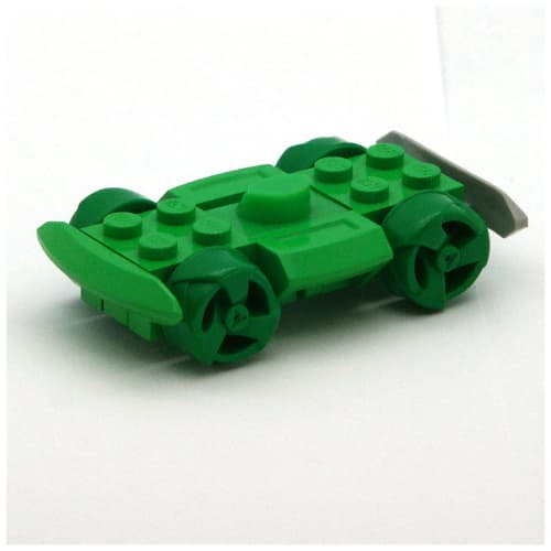 Vehicle Base 4 x 6 Racer Base with Green Wheels