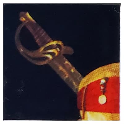 Tile 2 x 2 with Pirates of the Caribbean Mosaic Sword Handle Print