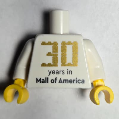 Torso, '30 years in Mall of America' Print, White Arms, Yellow Hands