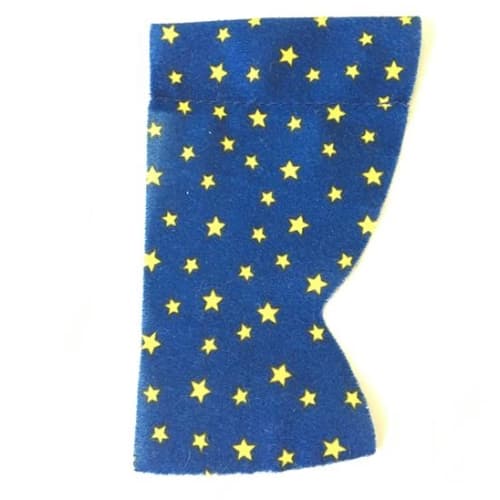 Duplo Curtain Left, with Yellow Stars Print