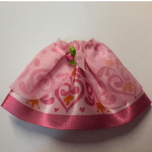 Belville, Skirt, Long, Pink with Dark Pink Print, Brouche