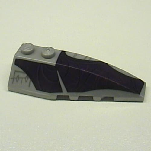 Wedge Curved 6 x 2 Right with Purple Wing Print