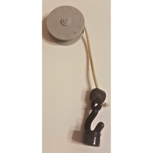 Duplo Winch Drum Narrow High with White String and Black Hook with Stud Case