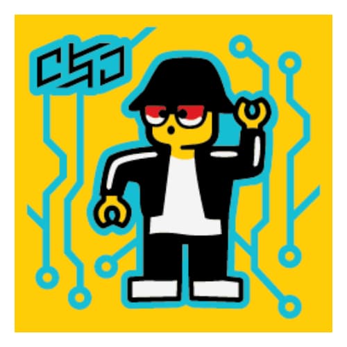 Tile 2 x 2 with Robot Dance