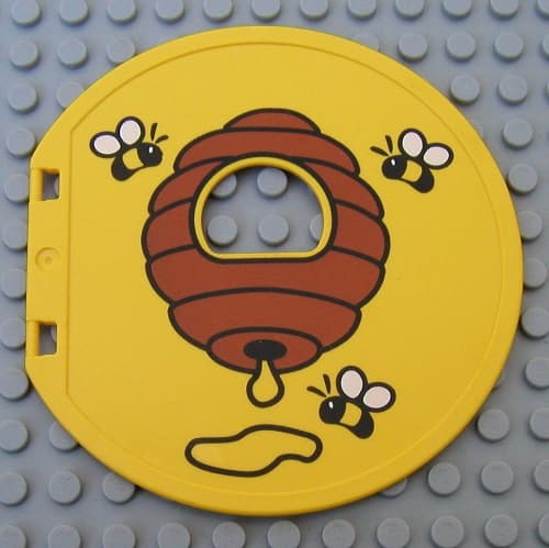 Duplo Ball Tube Exit Door with Bees and Hive Print