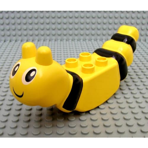 Duplo Animal Bee/Butterfly Body with Face and Black Stripes Print