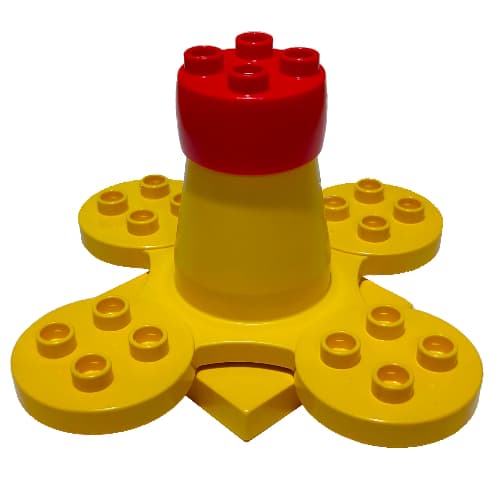 Duplo Merry-Go-Round with Red Cap and Four Seats, and 4 x 4 Base