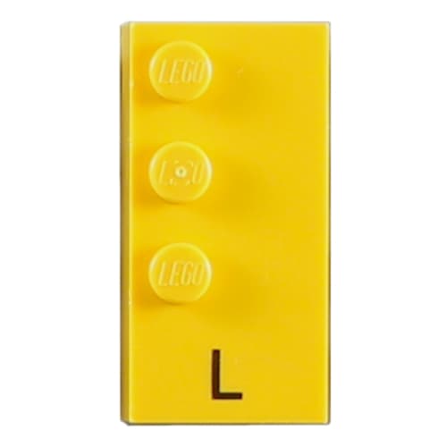 Braille Brick 2 x 4 with 3 Studs ⠇and 'L' Print