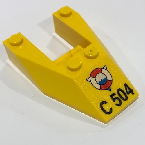 Wedge Sloped 6 x 4 Cutout, No Stud Notches with 'C 504' Print