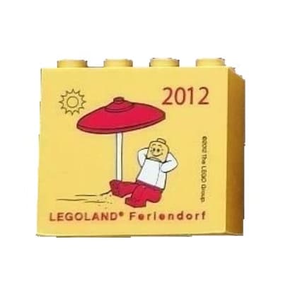 Brick 2 x 4 x 3 with 'LEGOLAND Feriendorf 2012' Print