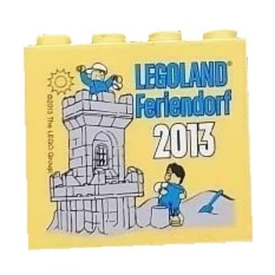 Brick 2 x 4 x 3 with 'LEGOLAND Feriendorf 2013 Castle' Print