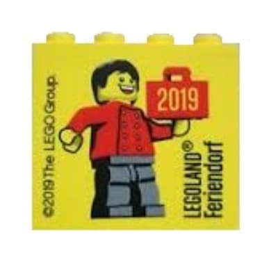 Brick 2 x 4 x 3 with 'LEGOLAND Feriendorf 2019' Print