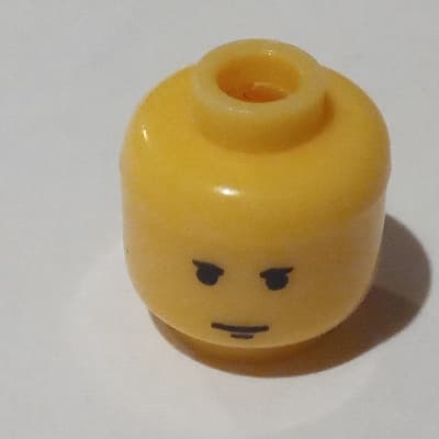 Pen Bead, Round Small, Curved Edges / Cylinder with Minifig Head with Luke Skywalker Print