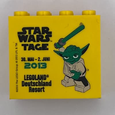 Brick 2 x 4 x 3 with 'LEGOLAND Deutschland STAR WARS 30. MAI - 2. JUNI 2013' Print