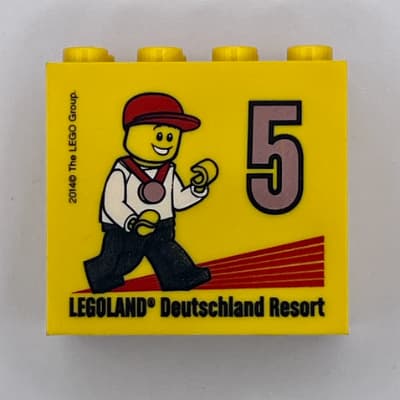 Brick 2 x 4 x 3 with 'LEGOLAND Deutschland Resort 5 2014' (Besuchsmeister Bronze) Print