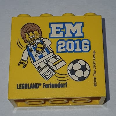 Brick 2 x 4 x 3 with 'LEGOLAND Feriendorf EM 2016' Print