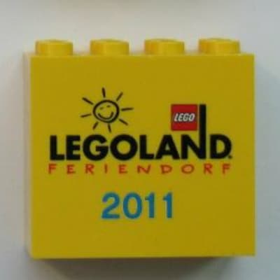 Brick 2 x 4 x 3 with 'LEGOLAND Feriendorf 2011' Print