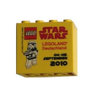Brick 2 x 4 x 3 with 'LEGOLAND Deutschland STAR WARS 04. - 05. SEPTEMBER 2010' Print