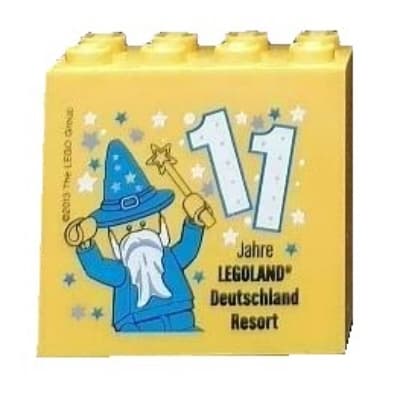 Brick 2 x 4 x 3 with 'LEGOLAND Deutschland Resort 11 Jahre' Print