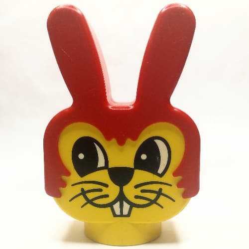 Duplo Animal Head Bunny / Rabbit Head with Whiskers Print
