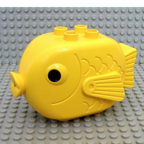 Duplo Animal Fish Large with Black Eyes Print