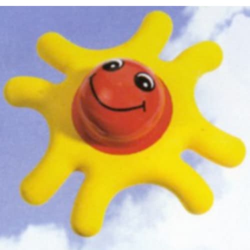 Primo Teether, 8 Arms, with Red Center and Smiling Face Print