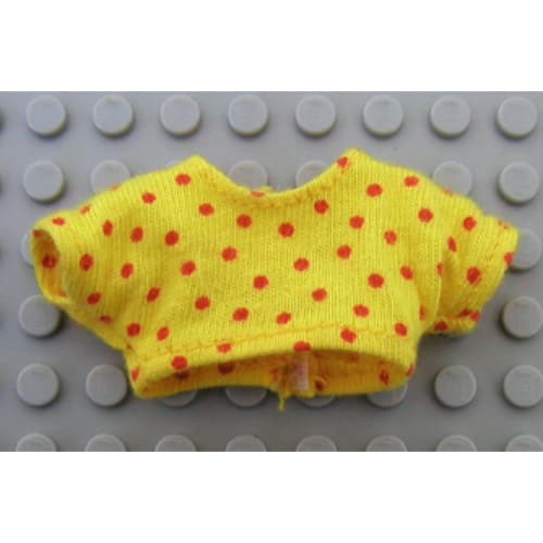 Scala, Crop Top with Short Sleeves with Red Dots Pattern