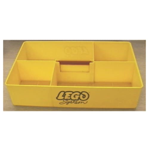 Storage Bin, with Retractable Handle on Top - LEGO System Print