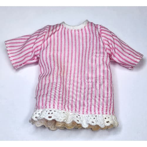 Duplo Nightdress with Pink Stripes Print