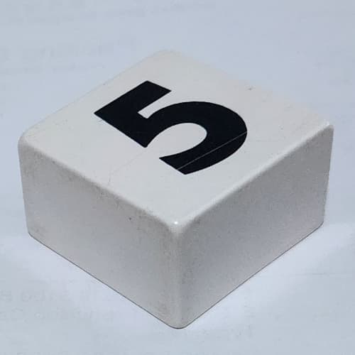 Duplo Tile 2 x 2 x 1 with '5' Print