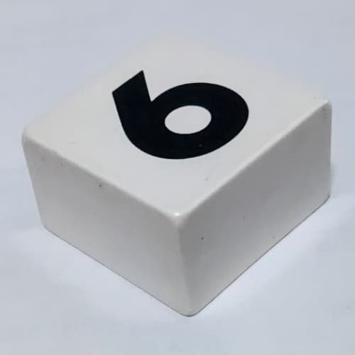 Duplo Tile 2 x 2 x 1 with '6' Print