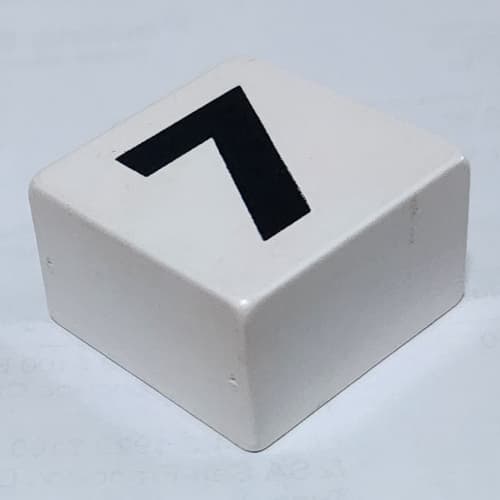 Duplo Tile 2 x 2 x 1 with '7' Print