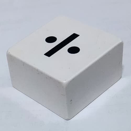 Duplo Tile 2 x 2 x 1 with Obelus / Division Sign '÷' Print