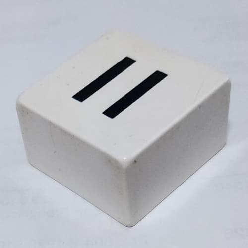 Duplo Tile 2 x 2 x 1 with Equal Sign '=' Print