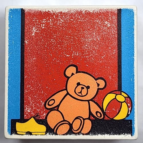 Duplo Tile 2 x 2 x 1 with Mosaic, Home 16 print - 9221-1