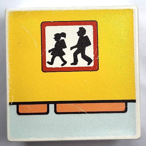 Duplo Tile 2 x 2 x 1 with Mosaic, Community 5 print - 9221-1